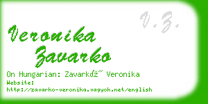 veronika zavarko business card